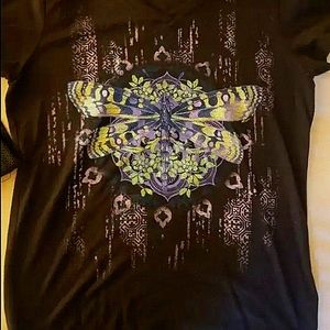 Butterfly shirt w/glitter